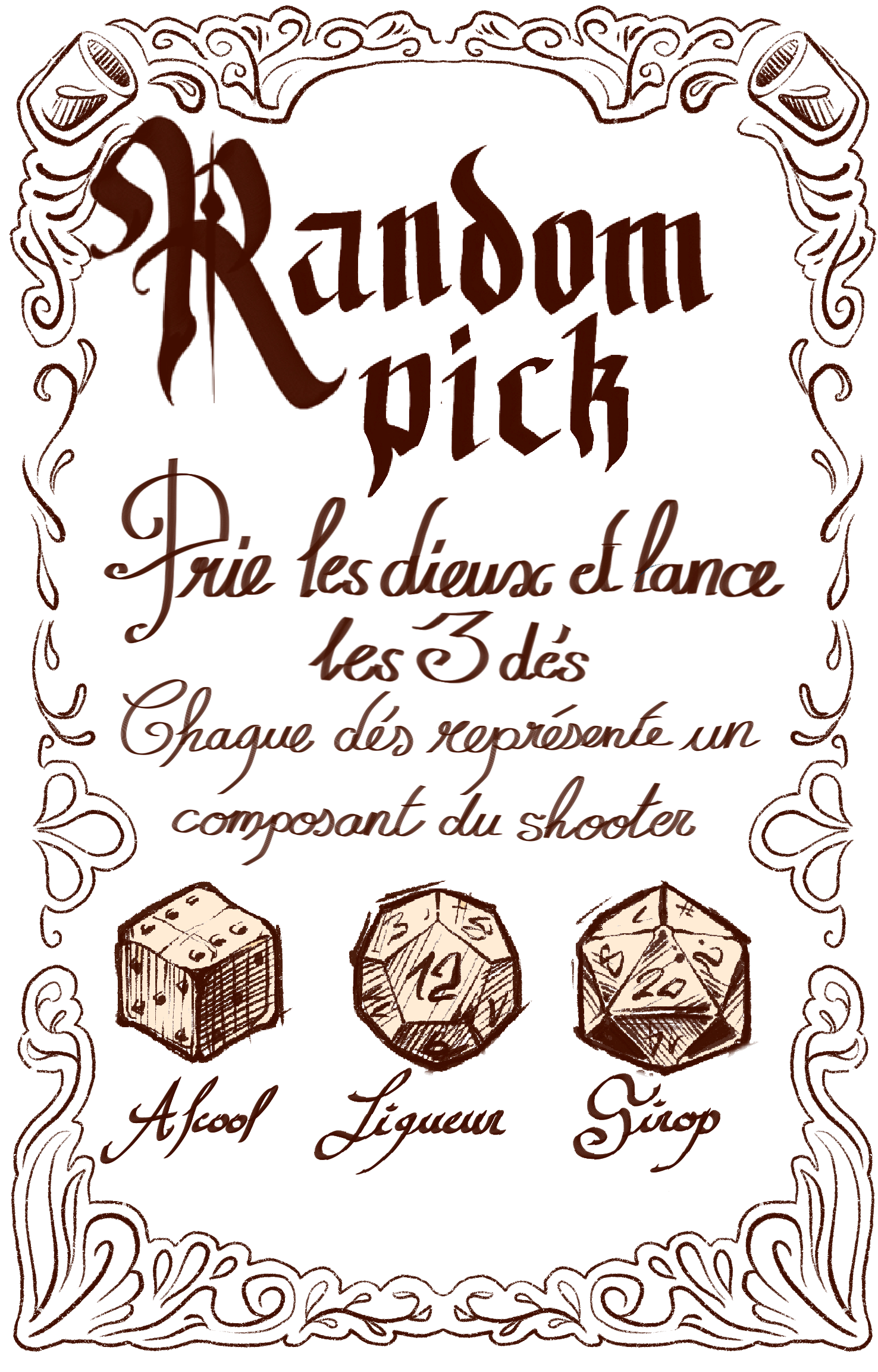 Random Pick explicación dados tiro misterio