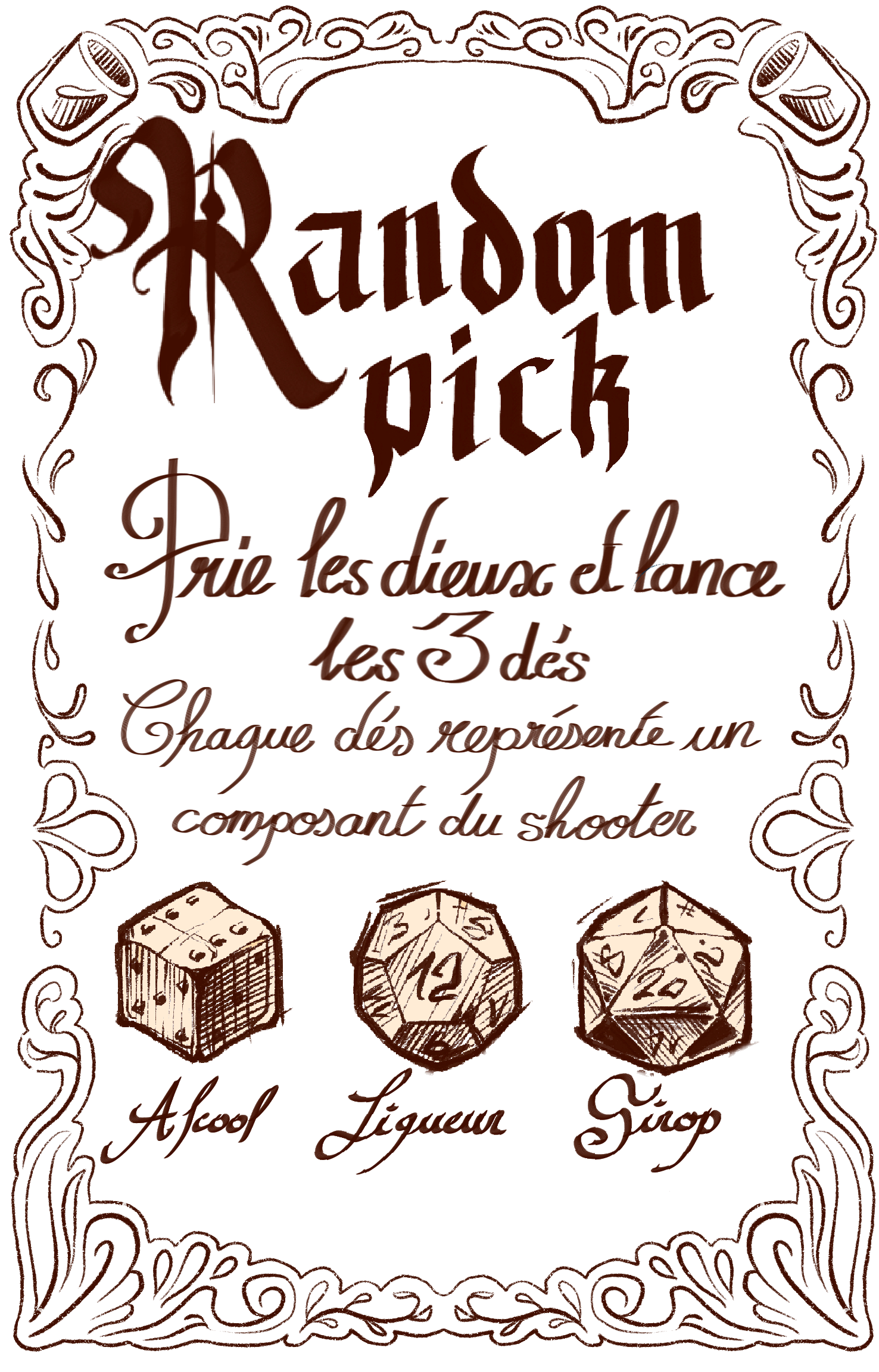 Selección aleatoria: explicación del chupito con dados, chupito misterioso